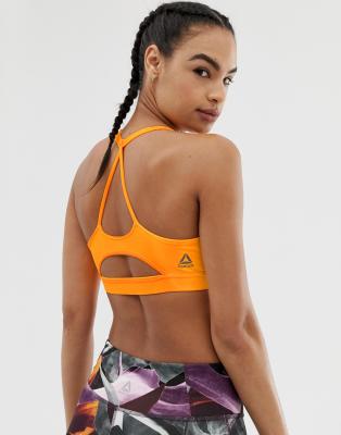 reebok yellow sports bra