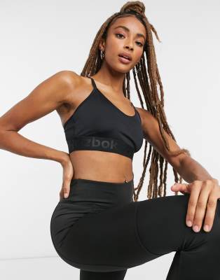 reebok strappy sports bra