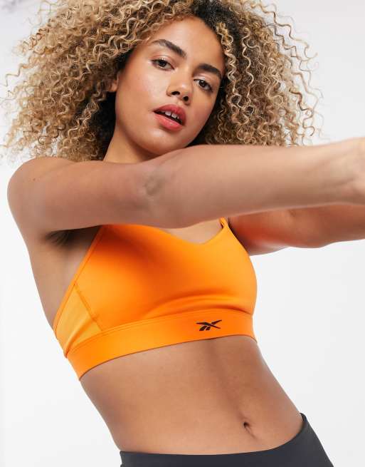 Reebok Training strappy bra in orange