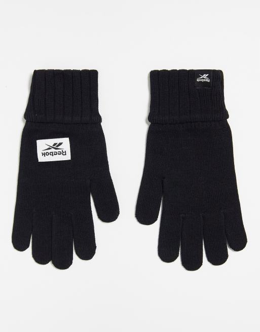 Reebok Training – Svarta stickade vantar