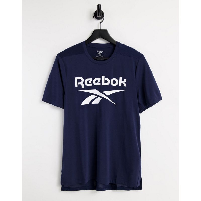 Activewear oEqVi Reebok Training - T-shirt con logo grande blu navy
