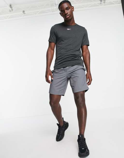Reebok Training t-shirt in black melange, 3 of 4