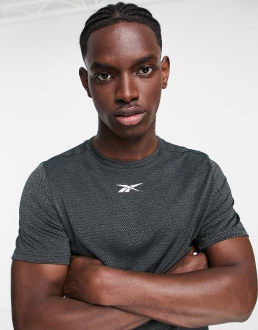 Reebok Training t-shirt in black melange, 4 of 4