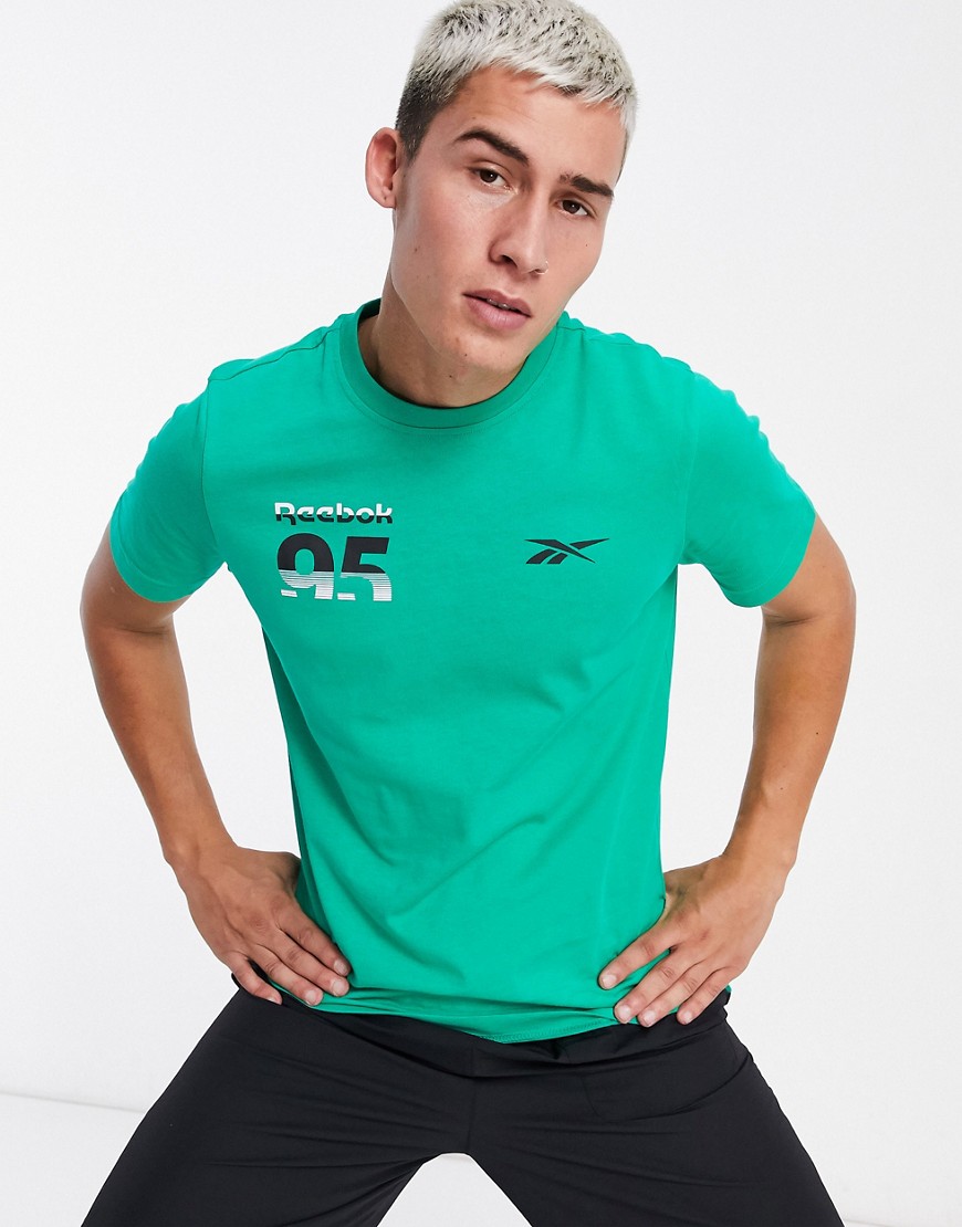 Reebok - Training - T-shirt met logo in groen