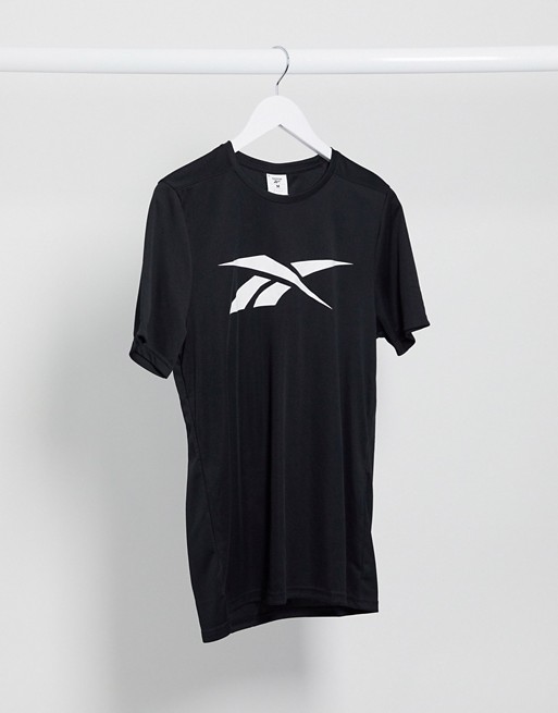 Reebok Training t-shirt with large logo in black