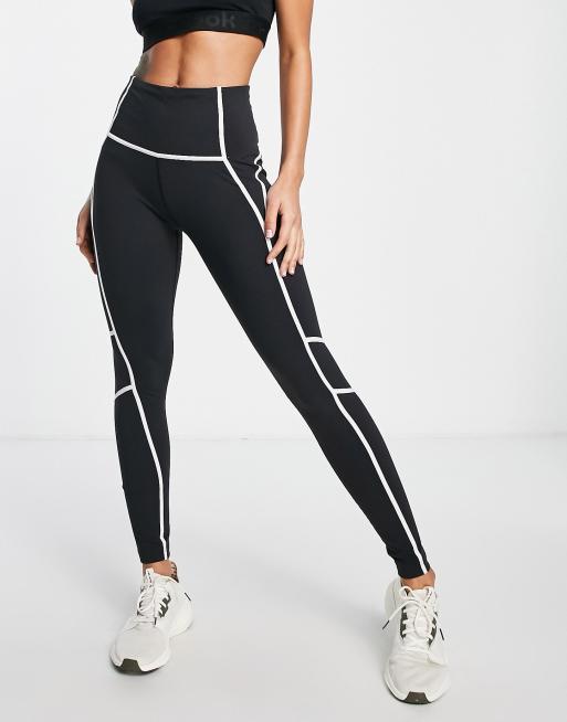 Reebok Training Techstyle blocked leggings in black | ASOS