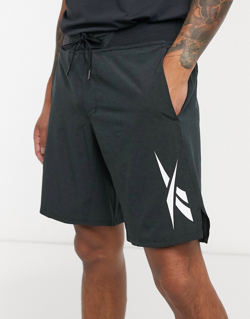 Reebok Training textured epic shorts in black
