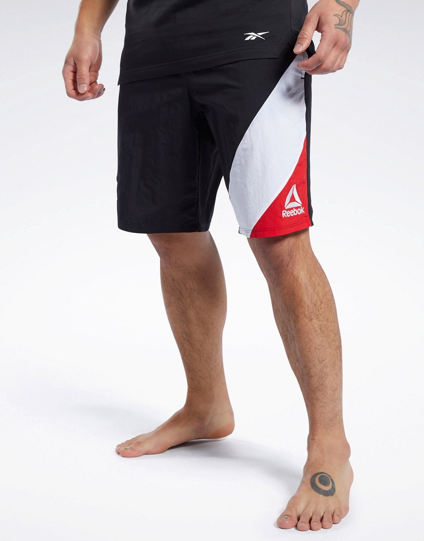 Reebok Training UFC logo shorts in black