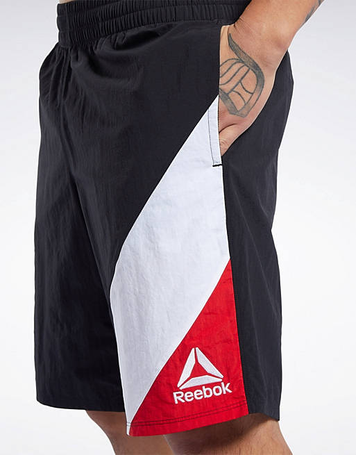 físico lotería choque Reebok Training UFC logo shorts in black | ASOS