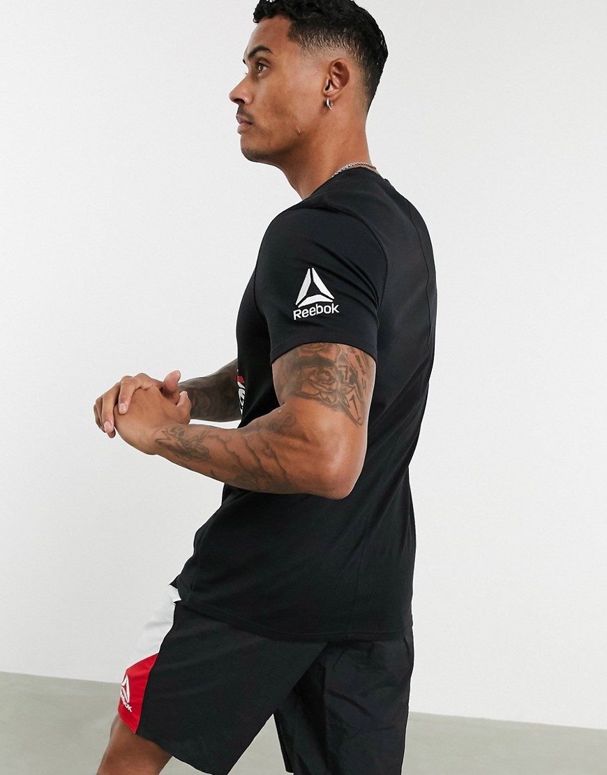 Reebok Training UFC logo t-shirt in black