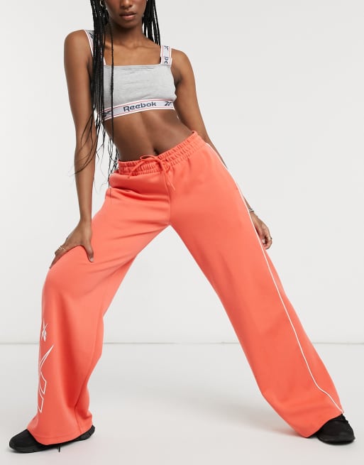 Reebok joggers on sale womens orange