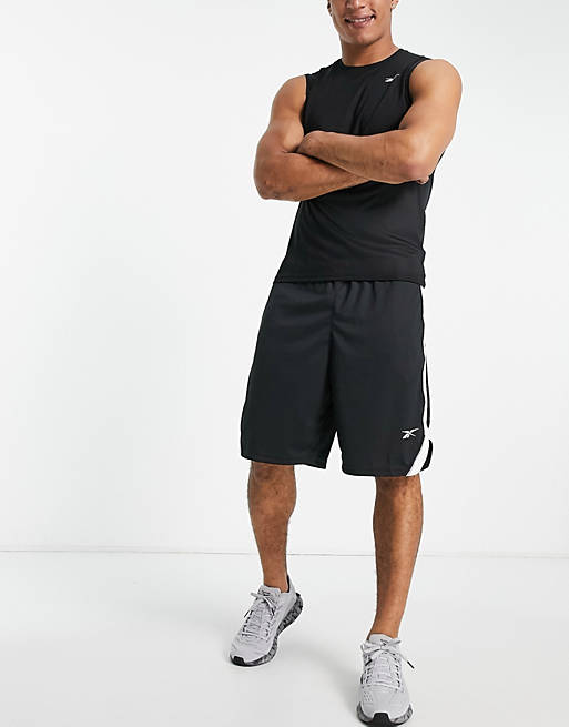 Reebok - Training - Workout Ready - Shorts van geweven mesh in zwart