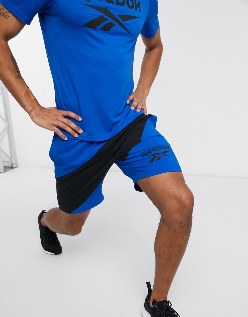 Reebok Training woven shorts in blue