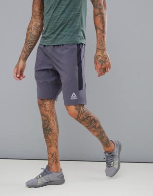 grey reebok shorts