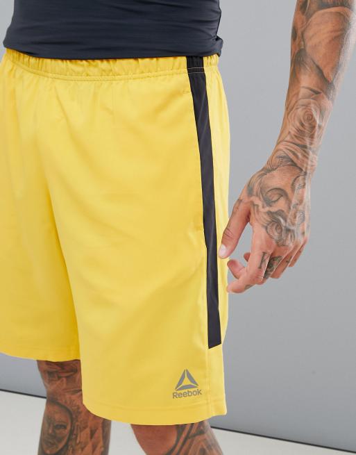 Reebok Training Woven Shorts In Yellow DN9394