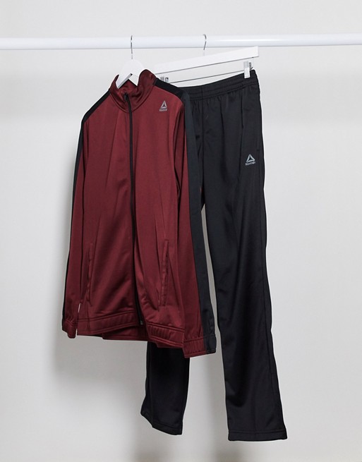 Reebok Training woven tracksuit in red