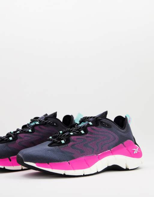 Reebok Training Zig Kinetica II in black and pink