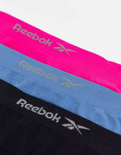 Buy Reebok Womens Tullia Three Pack Seamless Briefs Blue Slate/Vector  Navy/Grey Marl