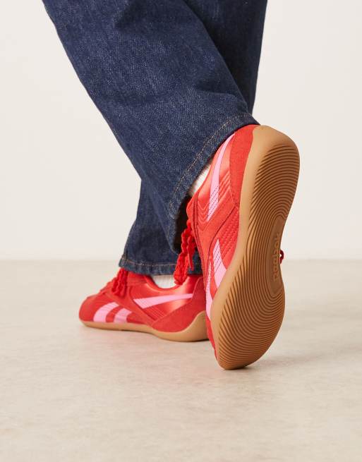 Reebok Ultra Lo sneakers with gum soles in red and pink, 3 of 5