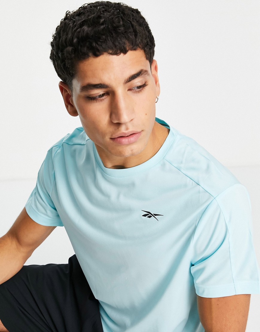 Reebok United by Fitness perforated t-shirt in blue-Blues