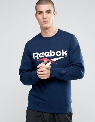 Reebok Vector Logo Crew Sweatshirt In 