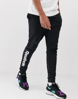 Reebok vector logo joggers in black | ASOS