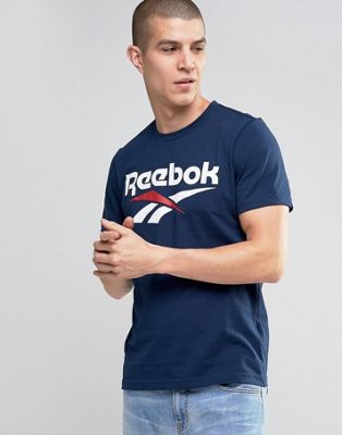 Reebok Vector Logo T-Shirt In Blue 