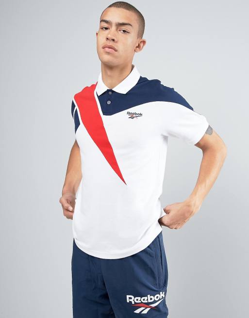 Reebok Vector Polo Shirt In White BK6578 ASOS