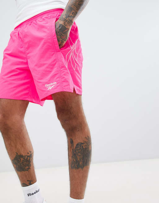 Reebok shorts store mens pink