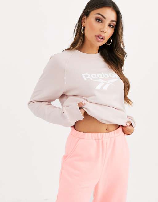 Pink shop reebok sweater