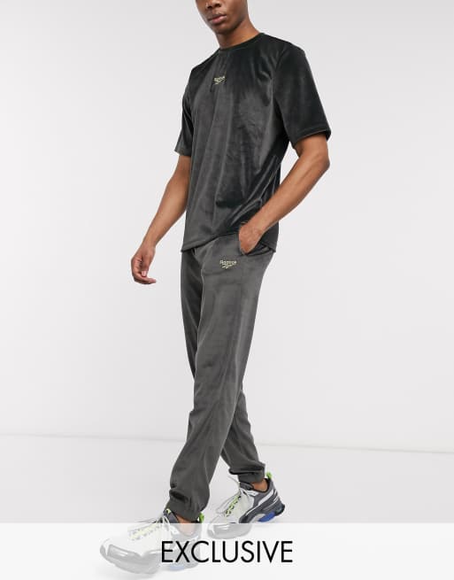 Reebok velour co-ord in black exclusive to asos