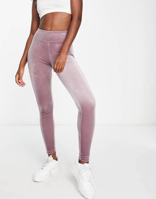 Reebok velour leggings in midnight shadow , 4 of 4