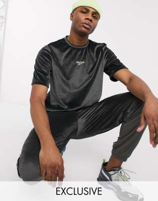 Reebok velour hoodie in black exclusive to asos