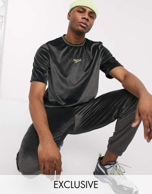 Reebok velour co-ord in black exclusive to asos