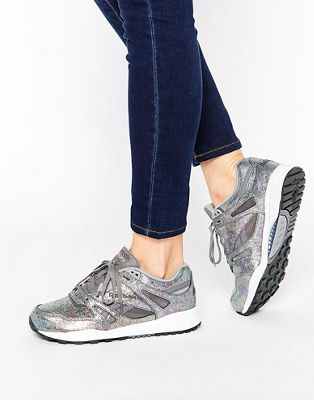 reebok ventilator iridescent silver sneakers