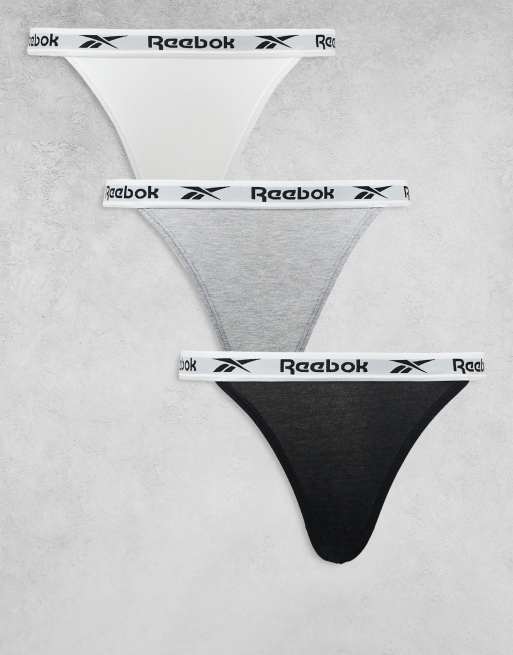 Reebok Verna Briefs in Black/White/Grey Marl