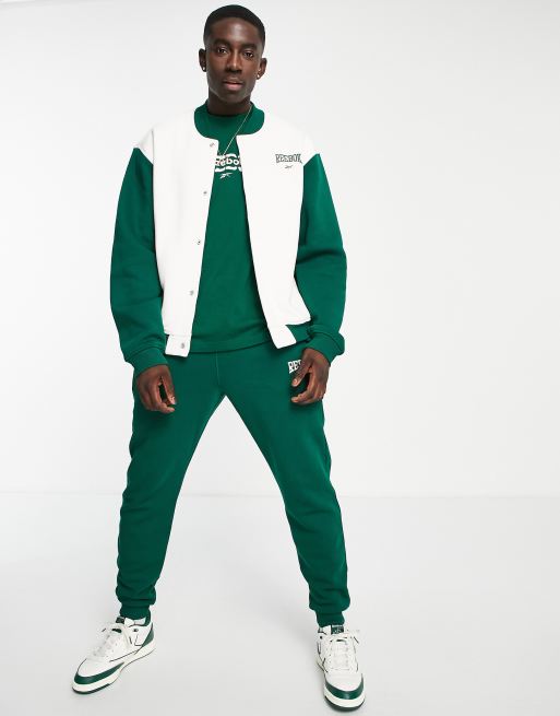 Conversacional Quizás artículo Reebok vintage bomber jacket in off-white and green - Exclusive to ASOS |  ASOS