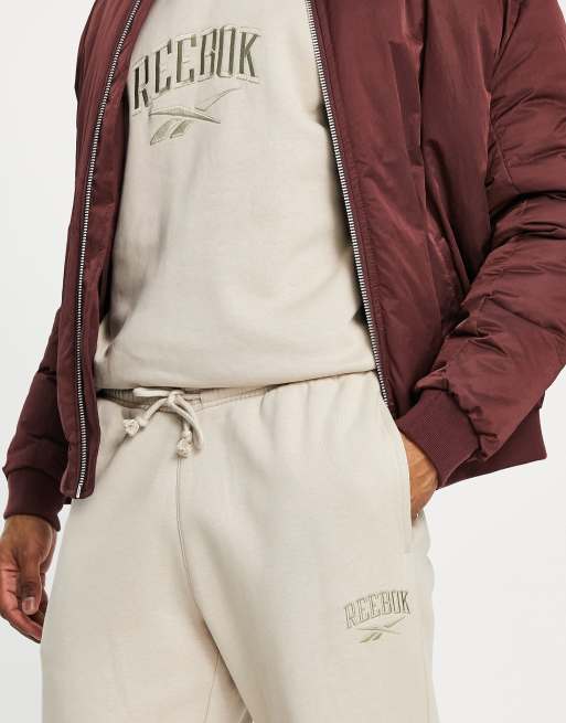 Reebok Vintage joggers in sand exclusive to ASOS