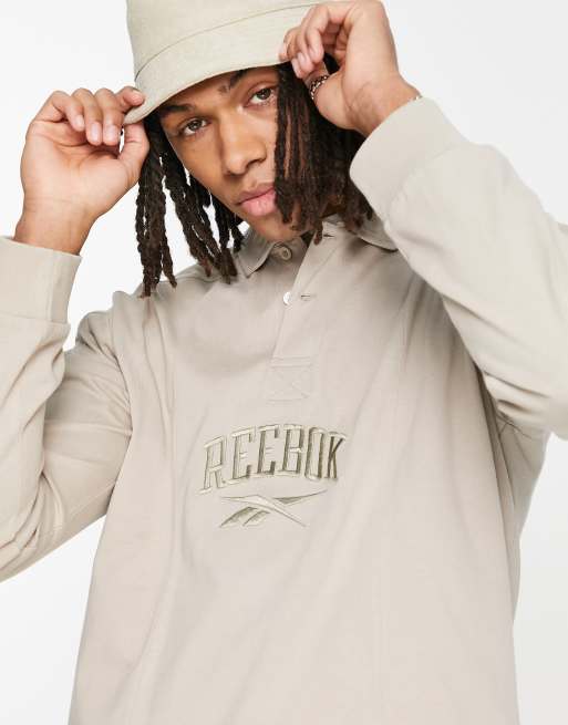 Reebok Vintage - Sandfarvet rugby-trøje - Kun hos ASOS