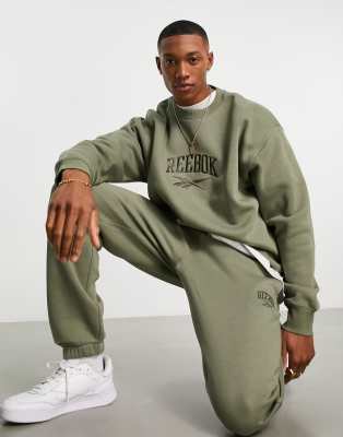 Reebok Vintage sweatshirt in khaki - exclusive to ASOS