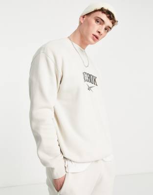 Reebok vintage sweatshirt clearance mens silver