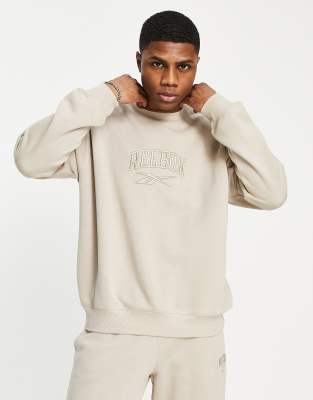 Reebok vintage sweatshirt on sale mens silver