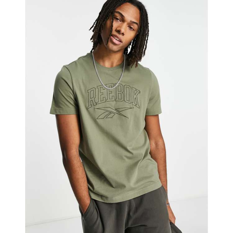 Reebok Vintage T Shirt in Khaki mit Logo Umriss exklusiv bei ASOS ASOS