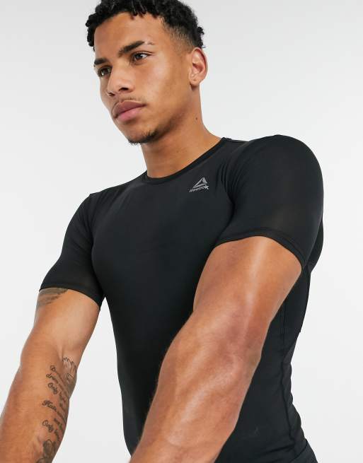 Reebok WOR compression short sleeve t shirt in black