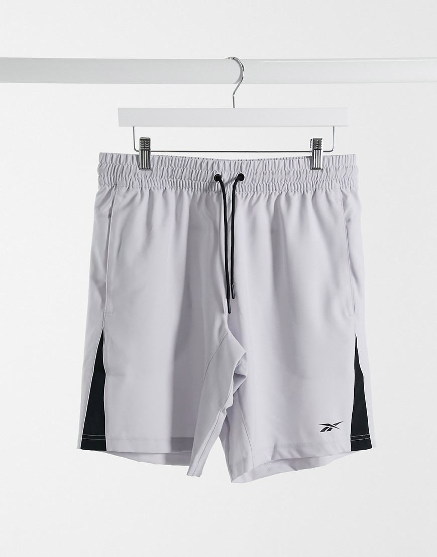 Reebok WOR woven shorts in sterling gre-Grey