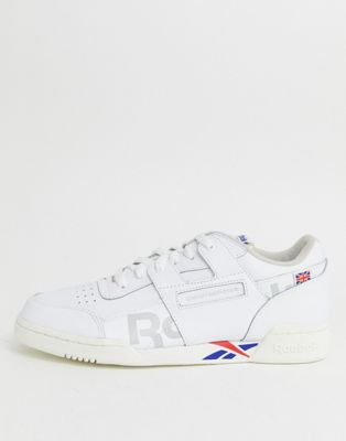 reebok workout plus trainers in white