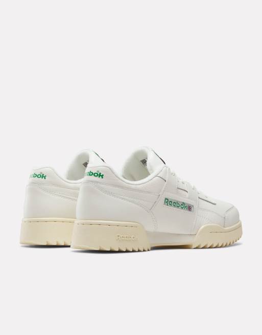 Reebok Workout Plus Ripple sneakers in helemaal wit, 5 van 5