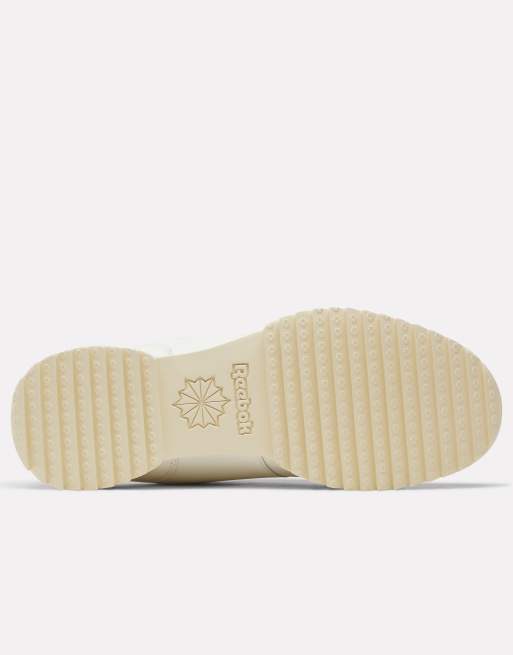 Reebok Workout Plus Ripple trainers in all white, 4 of 5