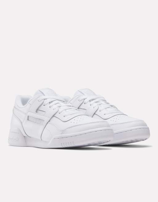 Reebok Workout Plus sneakers in all white, 3 of 5