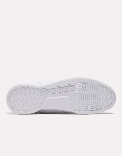 Reebok Workout Plus sneakers in all white, 5 of 5